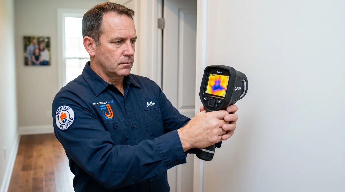 Thermal imaging leak detection by Johns Plumbing LLC in Stuarts Draft